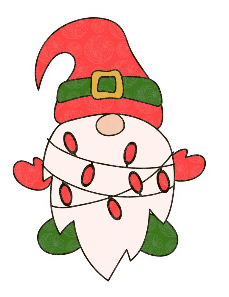 Christmas Gnome with Red Hat and Christmas Lights – GBH22554